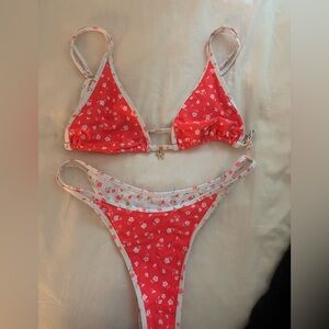 Kulani Kinis Red Floral Bikini Set